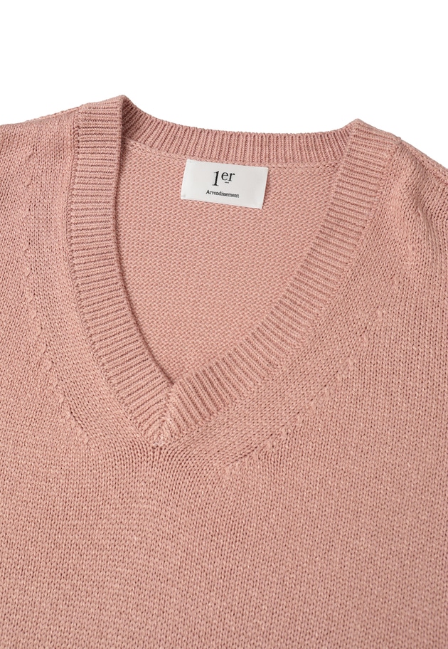 ブライトニットVネックプルオーバー 詳細画像 Pink 13