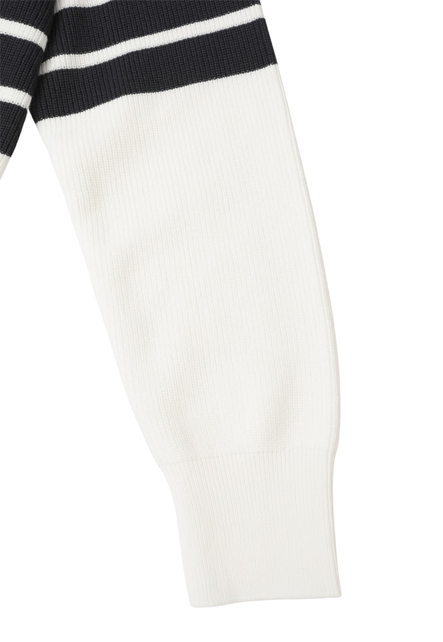 ハイツイストコットンボーダープルオーバー 詳細画像 White 16