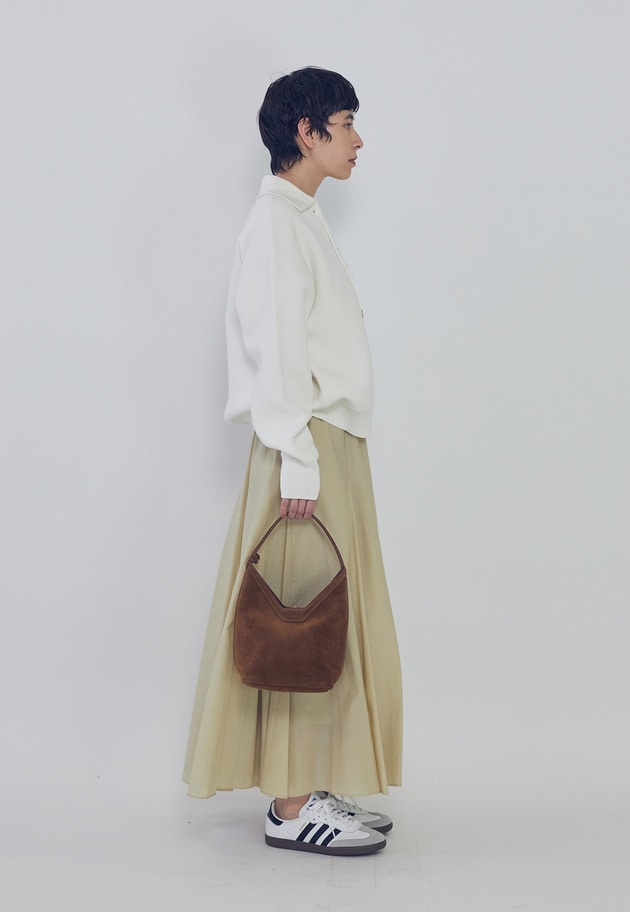 レースアップポロニットプルオーバー 詳細画像 Offwhite 3