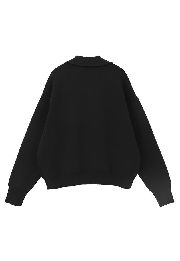 レースアップポロニットプルオーバー 詳細画像 Navy 7