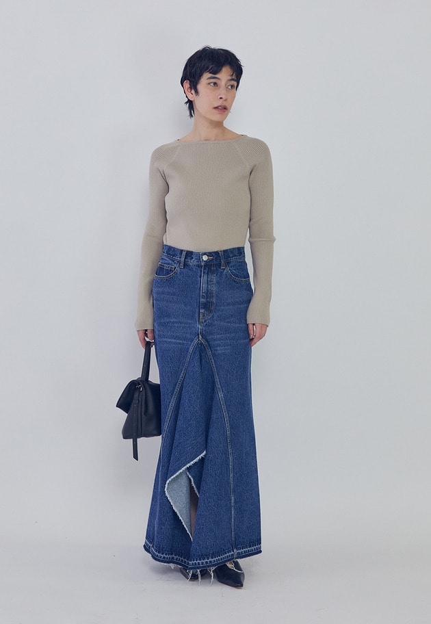 ヴィスコースストレッチリブニットプルオーバー 詳細画像 Beige 5