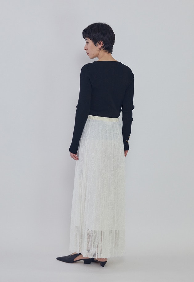 ヴィスコースストレッチリブニットプルオーバー 詳細画像 Black 4