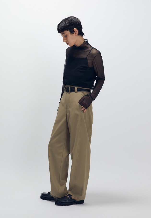 【追加予約】シアーハイネックカットソー 詳細画像 Black 4