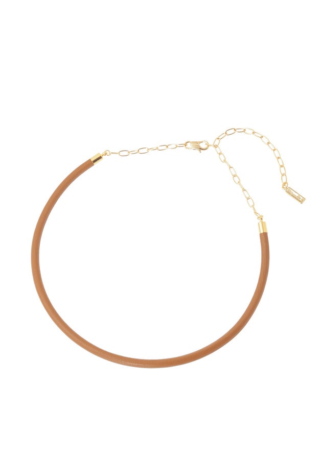 ＜Bijou R.I (ビジューアールアイ)＞レザーチョーカーネックレス 詳細画像 Camel 7