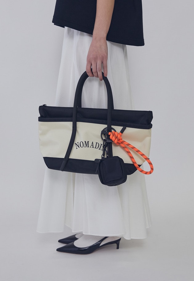 【予約】＜NOMADIS (ノマディス)＞ 別注"CITYTREK＆KNOT/P&rdquo;トートバッグ（ポーチ付き） 詳細画像 Offwhite 1