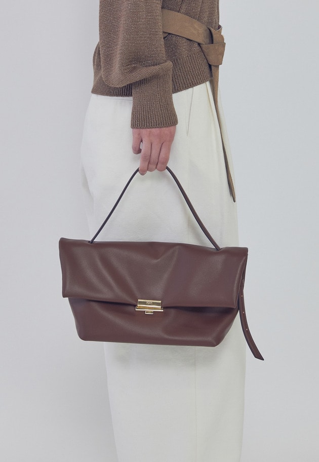 【予約】＜PUNTI（プンティ）＞"GRAFT-FLAP&rdquo;ショルダーバッグ 詳細画像 Brown 3
