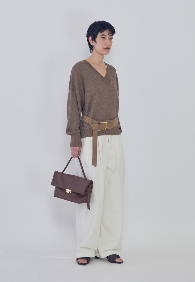 【予約】＜PUNTI（プンティ）＞"GRAFT-FLAP&rdquo;ショルダーバッグ 詳細画像 Brown 4