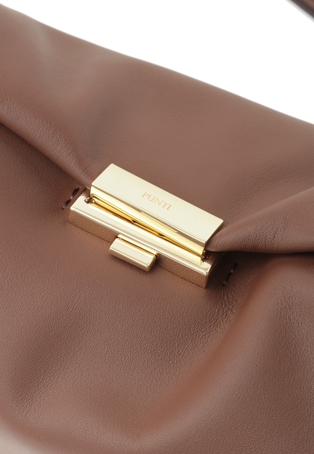【WEB限定】＜PUNTI（プンティ）＞&ldquo;GRAFT-BOX&rdquo;ハンドバッグ 詳細画像 Brown 15