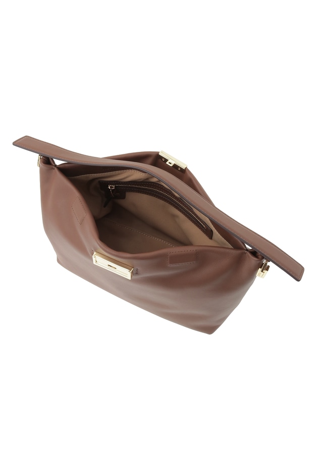 【WEB限定】＜PUNTI（プンティ）＞&ldquo;GRAFT-BOX&rdquo;ハンドバッグ 詳細画像 Brown 18