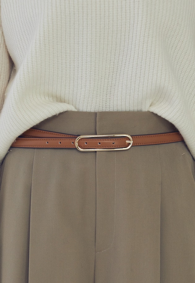 【予約・WEB限定】＜PUNTI（プンティ）＞"OVAL&rdquo;ベルト 詳細画像 Brown 1