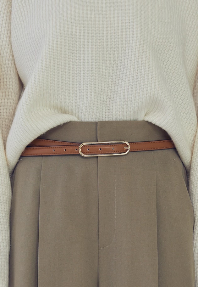 【予約・WEB限定】＜PUNTI（プンティ）＞"OVAL&rdquo;ベルト 詳細画像 Brown 2