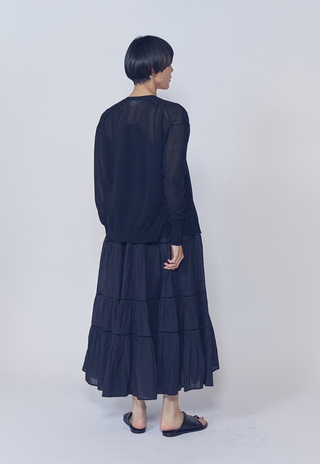 【WEB限定】＜normment（ノーメント）＞ティアードドレス 詳細画像 Black 7