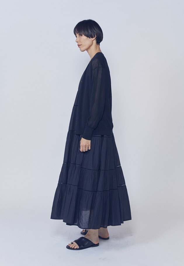 【WEB限定】＜normment（ノーメント）＞ティアードドレス 詳細画像 Black 8