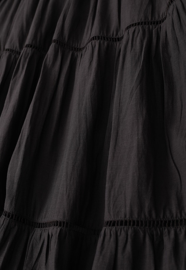 【WEB限定】＜normment（ノーメント）＞ティアードドレス 詳細画像 Brown 16