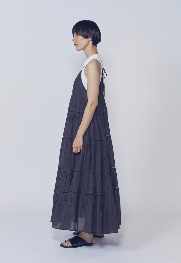 【予約・WEB限定】＜normment（ノーメント）＞ティアードドレス 詳細画像 Brown 3
