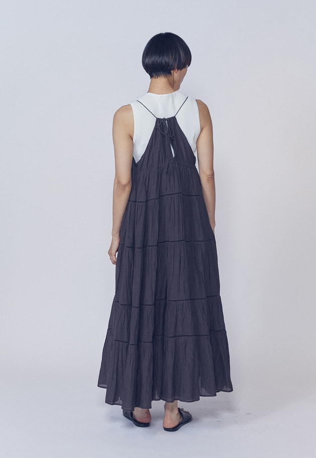 【WEB限定】＜normment（ノーメント）＞ティアードドレス 詳細画像 Brown 7