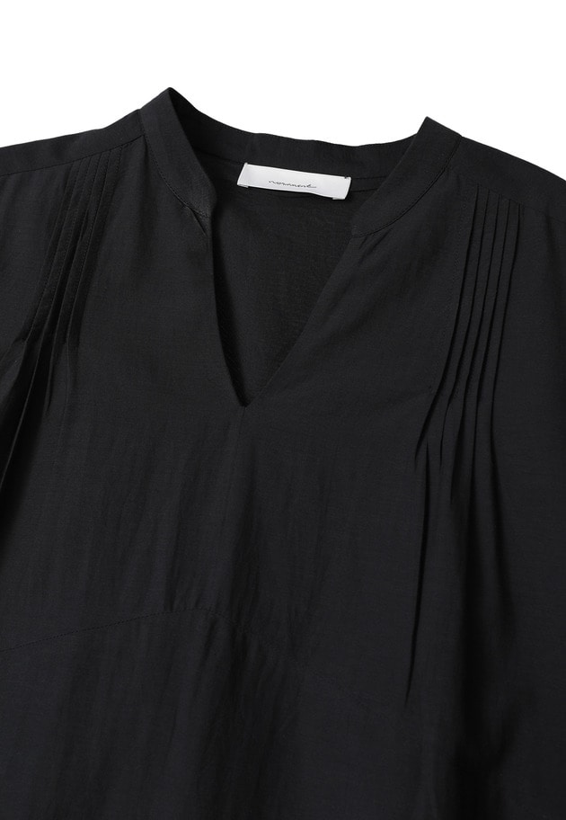 【WEB限定】＜normment（ノーメント）＞ギャザースリーブドレス 詳細画像 Black 10