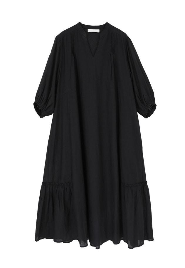 【WEB限定】＜normment（ノーメント）＞ギャザースリーブドレス 詳細画像 Black 8