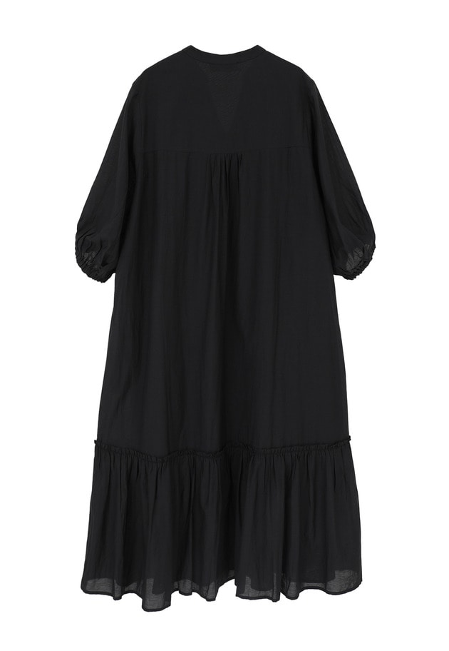 【WEB限定】＜normment（ノーメント）＞ギャザースリーブドレス 詳細画像 Black 9