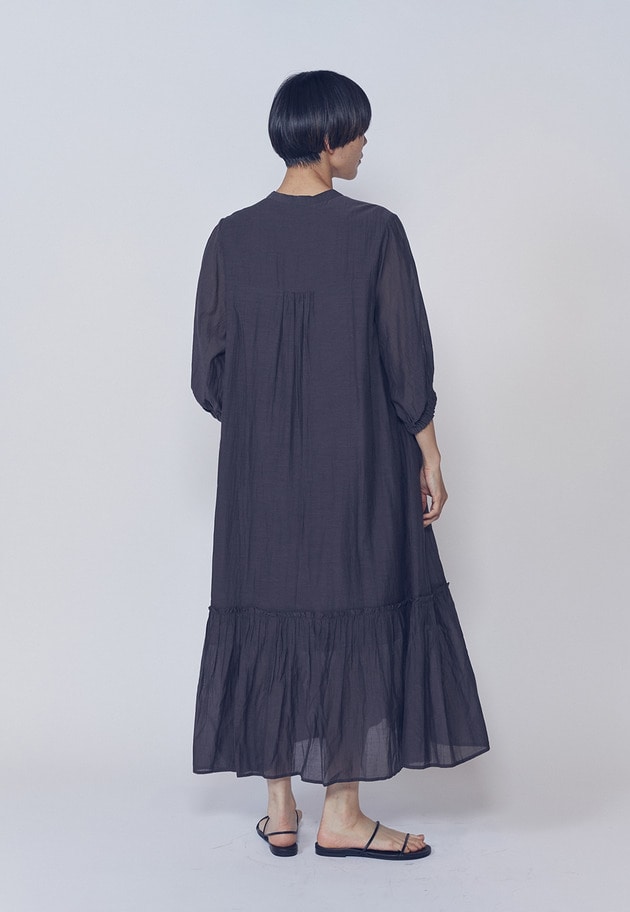 【WEB限定】＜normment（ノーメント）＞ギャザースリーブドレス 詳細画像 Brown 7