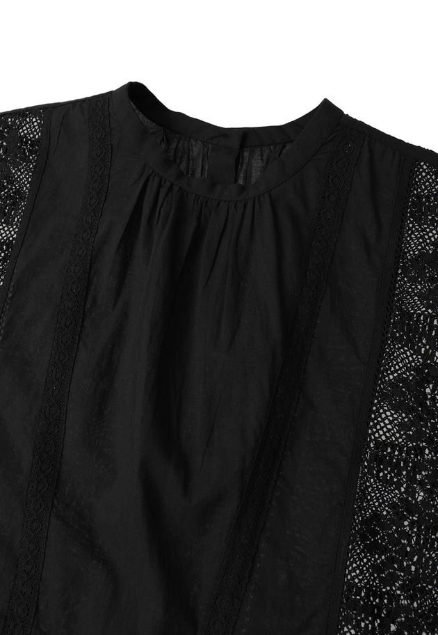 【WEB限定】＜normment（ノーメント）＞ &ldquo;MANNY LACE&rdquo;ノースリーブブラウス 詳細画像 Black 13