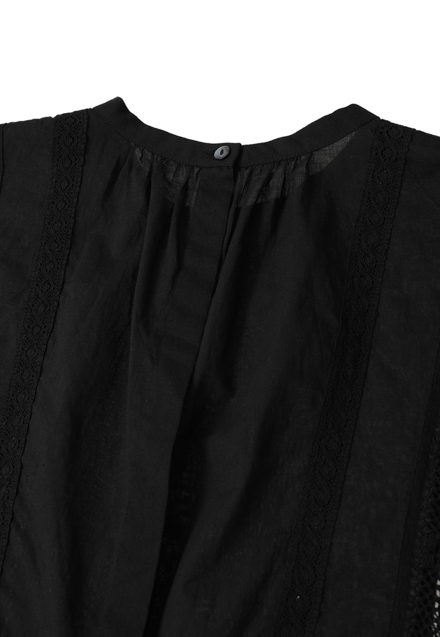 【WEB限定】＜normment（ノーメント）＞ &ldquo;MANNY LACE&rdquo;ノースリーブブラウス 詳細画像 Black 14