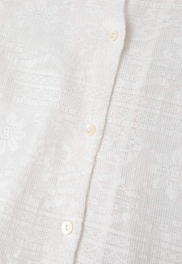 【WEB限定】＜normment（ノーメント）＞コットンレースボタンシャツ 詳細画像 Offwhite 17
