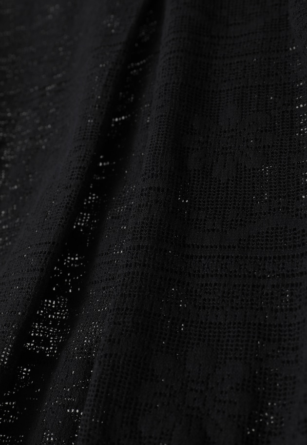 【WEB限定】＜normment（ノーメント）＞コットンレースボタンシャツ 詳細画像 Black 12