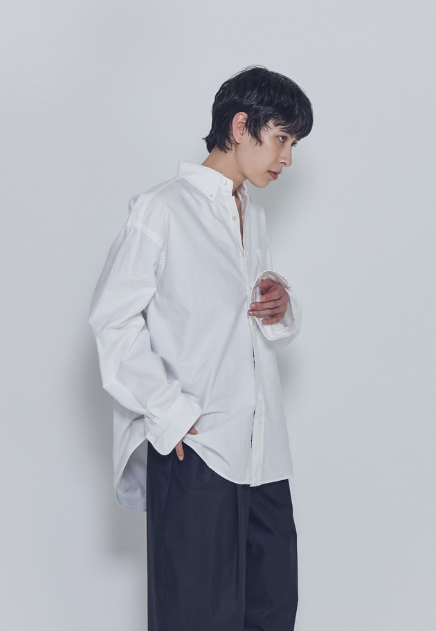 ＜POLO RALPH LAUREN（ポロ ラルフ ローレン）＞ビッグフィットボタンダウンシャツ 詳細画像 White 2