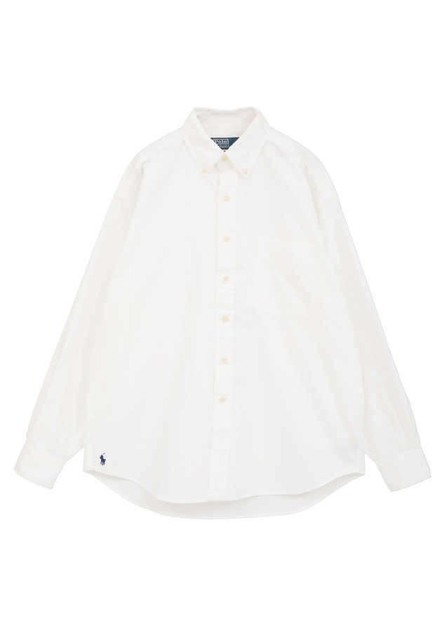 ＜POLO RALPH LAUREN（ポロ ラルフ ローレン）＞ビッグフィットボタンダウンシャツ 詳細画像 White 9
