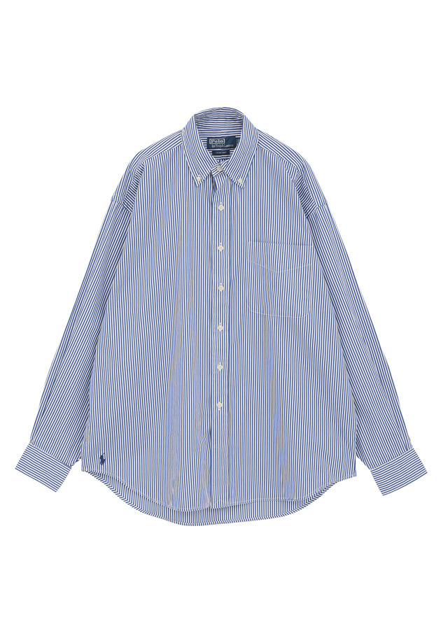 ＜POLO RALPH LAUREN（ポロ ラルフ ローレン）＞ビッグフィットボタンダウンシャツ 詳細画像 Stripe 1