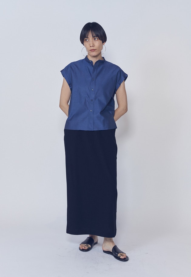 【予約】＜TICCA（ティッカ）＞別注フレンチシャツブラウス 詳細画像 Navy 2