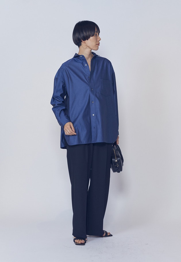 【予約】＜TICCA（ティッカ）＞別注スクエアビッグシャツ 詳細画像 Navy 3