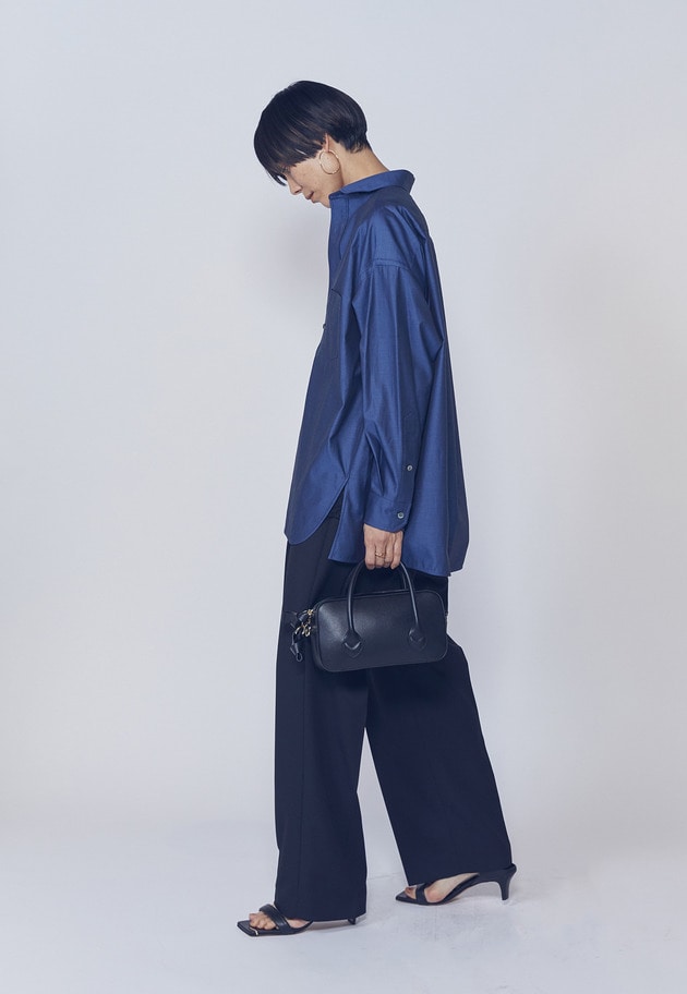 【予約】＜TICCA（ティッカ）＞別注スクエアビッグシャツ 詳細画像 Navy 5