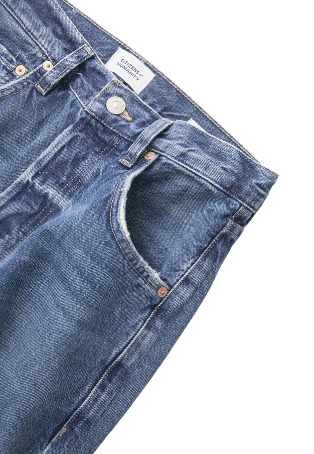 ＜CITIZENS OF HUMANITY（シチズンズ オブ ヒューマニティ）＞&ldquo;AYLA BAGGY CROP PETITE&rdquo;デニムパンツ 詳細画像 Blue 11