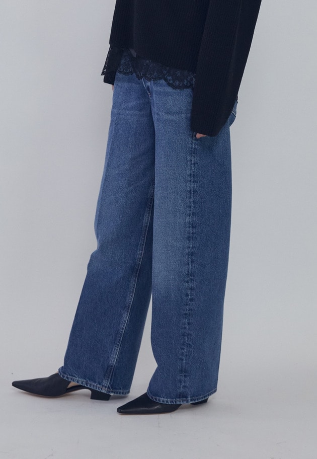 ＜CITIZENS OF HUMANITY（シチズンズ オブ ヒューマニティ）＞&ldquo;AYLA BAGGY CROP PETITE&rdquo;デニムパンツ 詳細画像 Blue 2