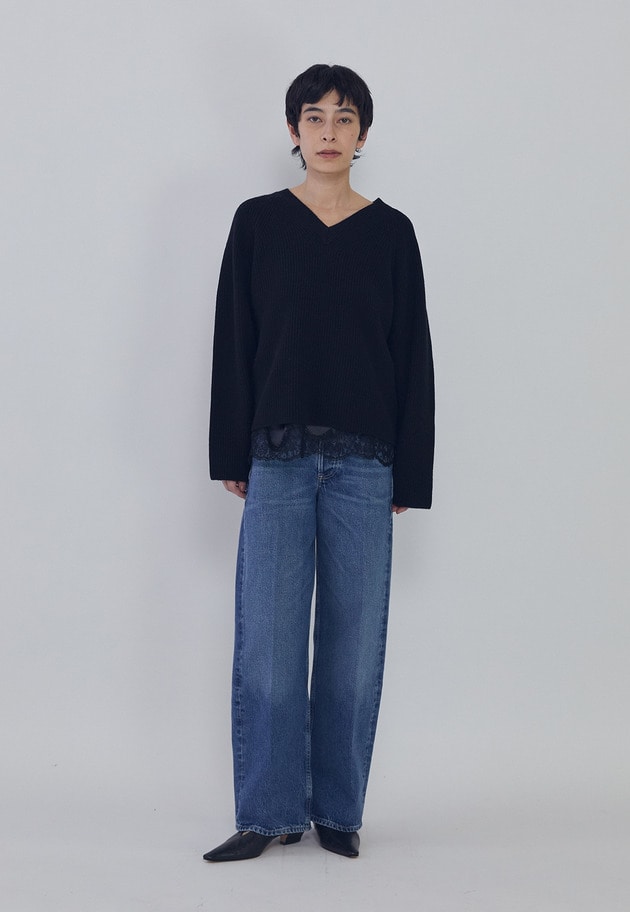 ＜CITIZENS OF HUMANITY（シチズンズ オブ ヒューマニティ）＞&ldquo;AYLA BAGGY CROP PETITE&rdquo;デニムパンツ 詳細画像 Blue 3