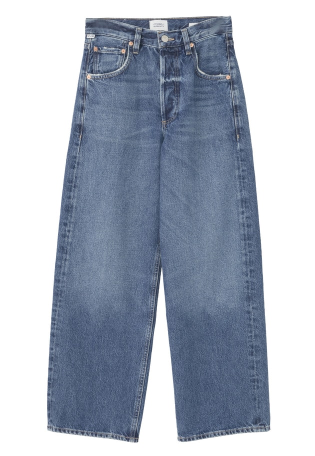 ＜CITIZENS OF HUMANITY（シチズンズ オブ ヒューマニティ）＞&ldquo;AYLA BAGGY CROP PETITE&rdquo;デニムパンツ 詳細画像 Blue 6