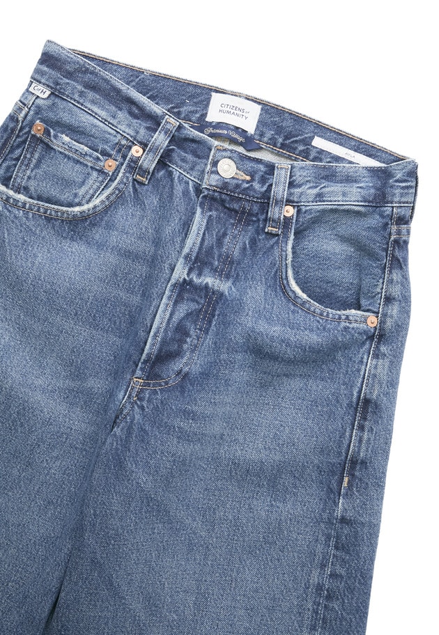 ＜CITIZENS OF HUMANITY（シチズンズ オブ ヒューマニティ）＞&ldquo;AYLA BAGGY CROP PETITE&rdquo;デニムパンツ 詳細画像 Blue 8