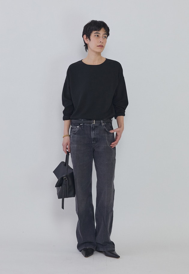 ＜CITIZENS OF HUMANITY（シチズンズ オブ ヒューマニティ）＞&ldquo;LINDZ&rdquo;イージーストレートデニムパンツ 詳細画像 Black 4