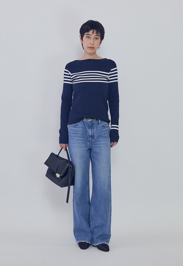 ＜upper hights / アッパーハイツ＞&ldquo;THE NIECE MID-RISE&rdquo;デニムパンツ 詳細画像 Blue 2