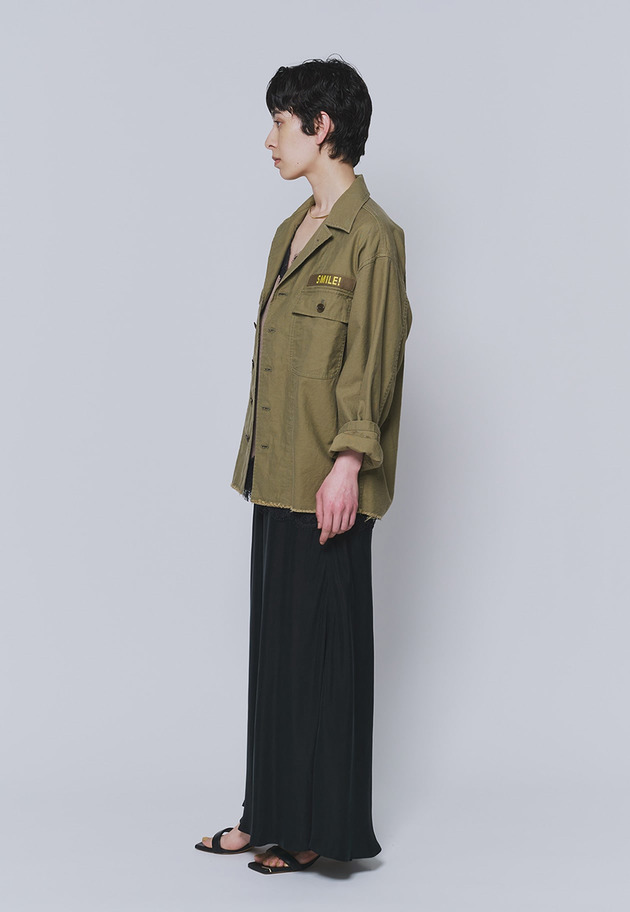 ＜COUTURE D'ADAM（クチュール ド アダム）＞&ldquo;Smiley Old OG107&rdquo;ユーティリティシャツ 詳細画像 Khaki 7