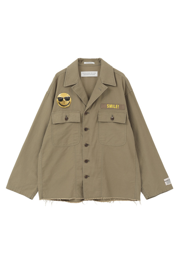＜COUTURE D'ADAM（クチュール ド アダム）＞&ldquo;Smiley Old OG107&rdquo;ユーティリティシャツ 詳細画像 Khaki 8