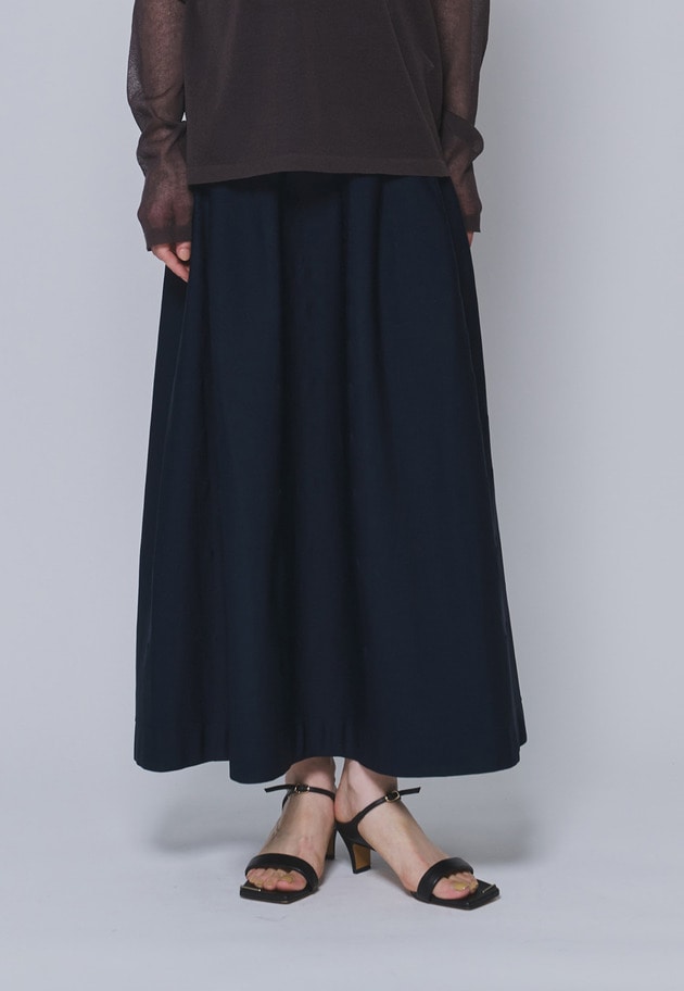 ＜LOWER（ローヴァー）＞&ldquo;18G Jersey Gather&rdquo;スカート 詳細画像 Blue 1