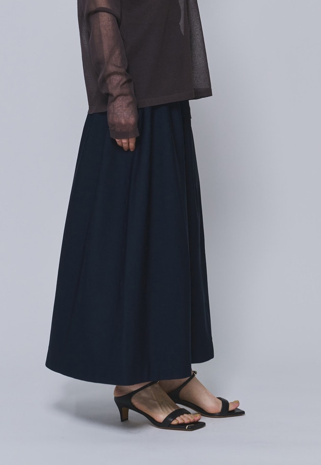 ＜LOWER（ローヴァー）＞&ldquo;18G Jersey Gather&rdquo;スカート 詳細画像 Blue 2