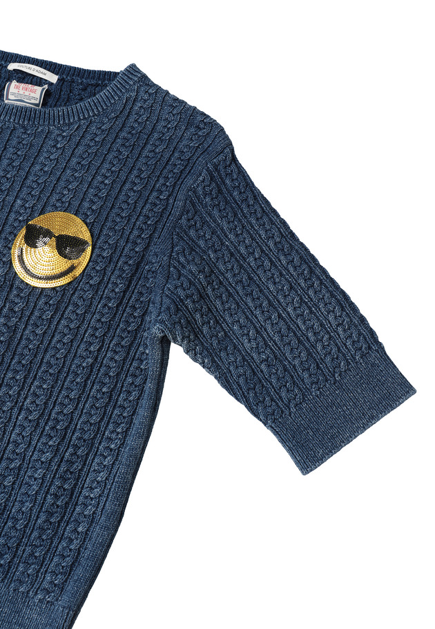 ＜COUTURE D'ADAM（クチュール ド アダム）＞コットンショートスリーブニット 詳細画像 Blue 9