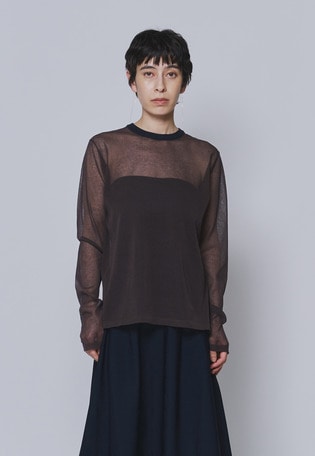 ＜LOWER（ローヴァー）＞“18G Plainstitch”シアーニット