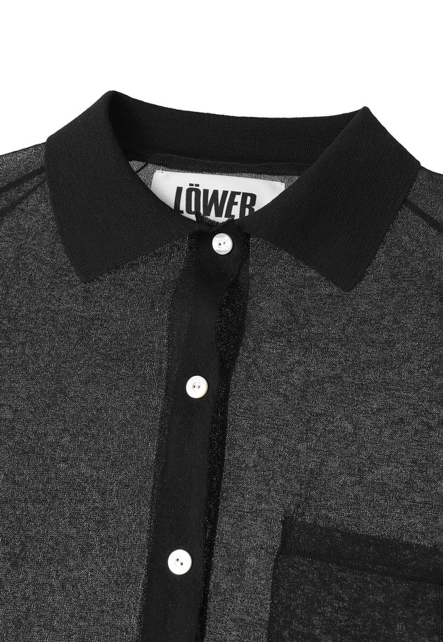 ＜LOWER（ローヴァー）＞18Gシアーボタンシャツ 詳細画像 Black 10