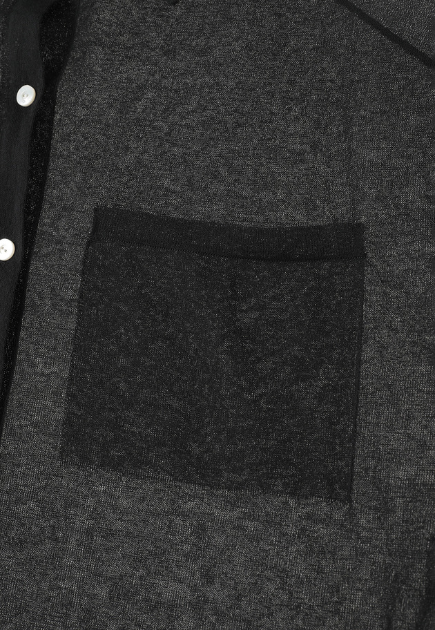 ＜LOWER（ローヴァー）＞18Gシアーボタンシャツ 詳細画像 Black 6