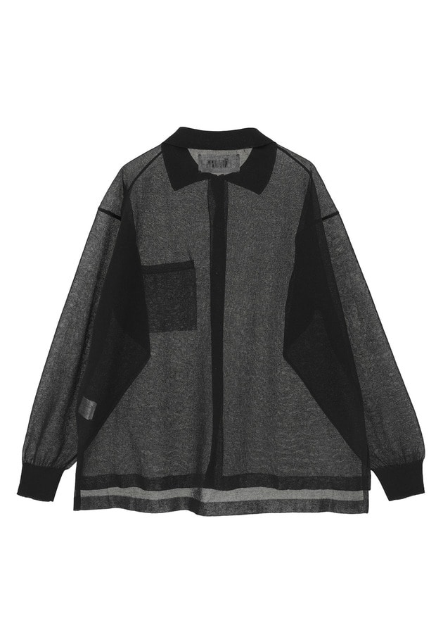 ＜LOWER（ローヴァー）＞18Gシアーボタンシャツ 詳細画像 Black 9